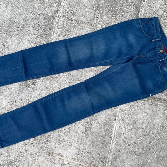 Replay Women Jeans Blue Skinny TRACEEMAN Cotton Denim Jean Size 28(30X32) $180 - Picture 4 of 9